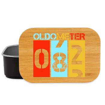 Oldometer 82 Retro Vintage 82. Geburtstag - Lunch Box - Schwarz - Vorne