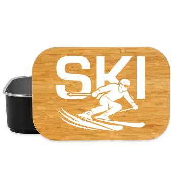 Ski Sport Silhouette - Lunch Box - black - Front