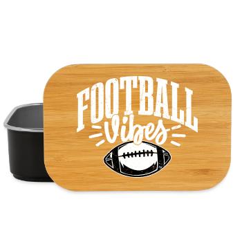 Saison des fans de joueurs de football vibes - Boîte à goûter - noir - Devant
