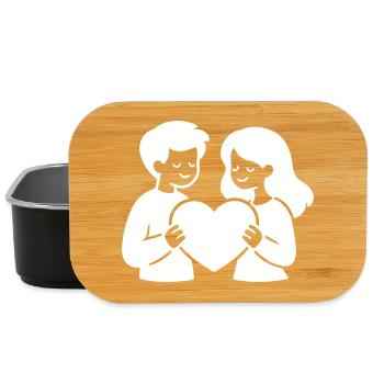 Liebespaar Verliebt Herz - Lunch Box - Schwarz - Vorne