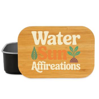 Water Sun Affireations Nature Design - Lunch Box - black - Front