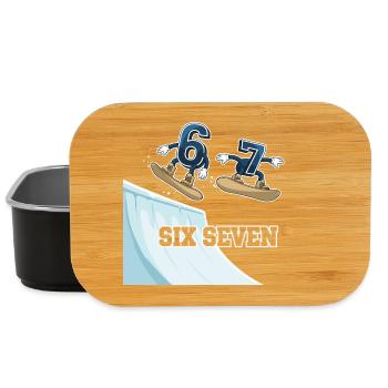 67 Six Seven Meme Snowboarding Funny - Lunch Box - black - Front