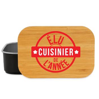Élu cuisinier de l’année - Boîte à goûter - noir - Devant