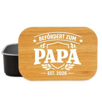 Papa Est 2026 Promotion Dad-to-be - Lunch Box - black - Front