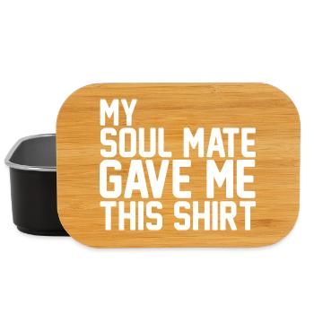 Mon âme sœur m’a donné ce t-shirt Drôle de couple - Boîte à goûter - noir - Devant