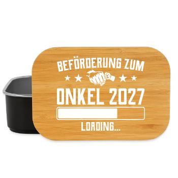 Uncle 2027 Promotion Pregnancy Gift - Lunch Box - black - Front