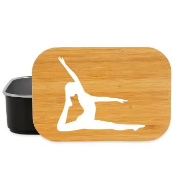Yoga Silhouettes Blanches - Boîte à goûter - noir - Devant