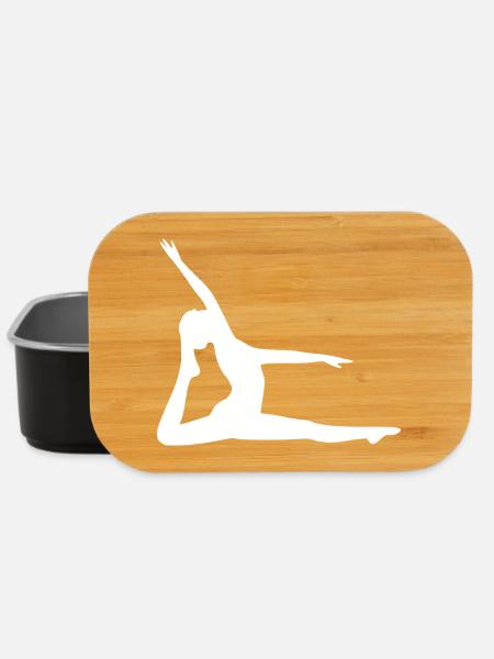Yoga Silhouetten weiß - Lunch Box - Schwarz