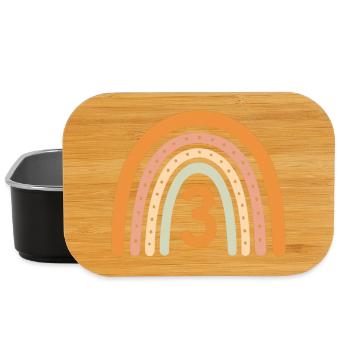 Third Birthday Rainbow - Lunch Box - black - Front