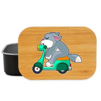 Katze Motorroller - Lunch Box - Schwarz - Vorne