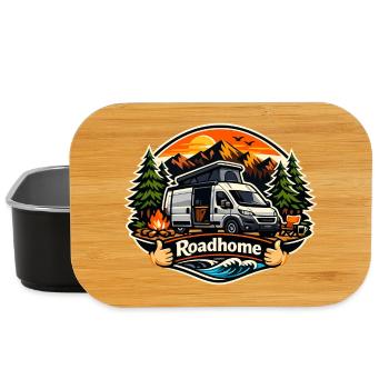 Roadhome: Vanlife at the mountain lake - Lunch Box - black - Front