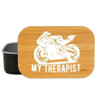 Ma thérapeute : Course moto amusante - Boîte à goûter - noir - Devant