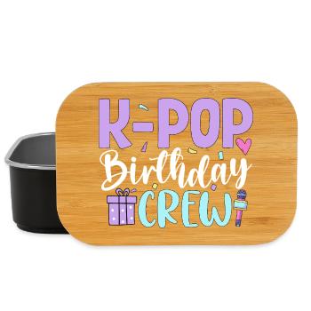 K Pop Birthday Crew - Lunch Box - Schwarz - Vorne