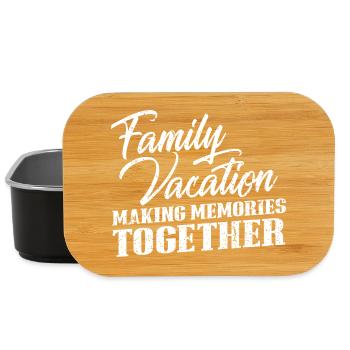 Souvenirs de vacances en famille - Boîte à goûter - noir - Devant