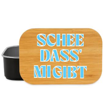 Selbstliebe auf bayerisch: Schee, dass mi gibt. - Lunch Box - Schwarz - Vorne