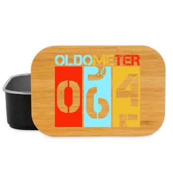 Oldometer 64 Sixty Fourth Birthday - Lunch Box - black - Front