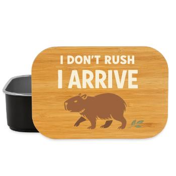 Cute Capybara Stress Reliever, No Stress, - Lunch Box - black - Front