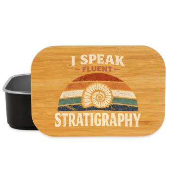 Ich spreche Stratigraphie | Geologie Fossilien - Lunch Box - Schwarz - Vorne