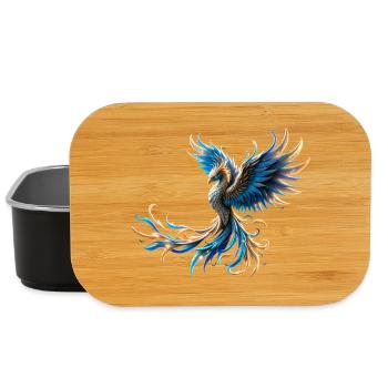 Fire Blue Phoenix - Lunch Box - black - Front