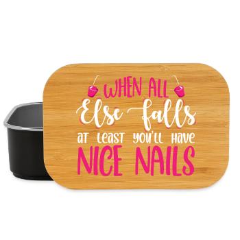 Nageldesigner Nageldesignerin Kosmetik Nagelstudio - Lunch Box - Schwarz - Vorne