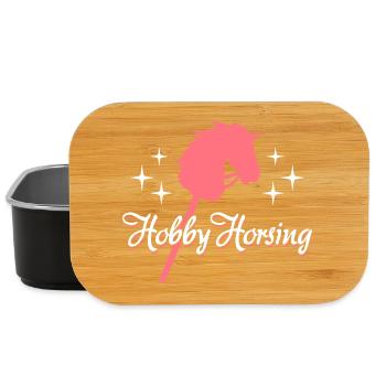 Hobby Horsing | Horse riding | Sports | Gift - Lunch Box - black - Front