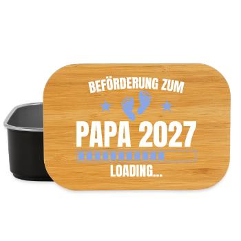 Beförderung zum Papa 2027 Loading - Vaterschaft - Lunch Box - Schwarz - Vorne