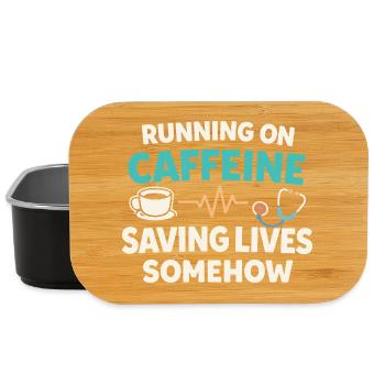 Night Shift Nurse, Tired - Lunch Box - black - Front