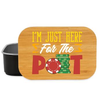 Je suis là seulement pour miser des jetons de poker à cause du pot - Boîte à goûter - noir - Devant