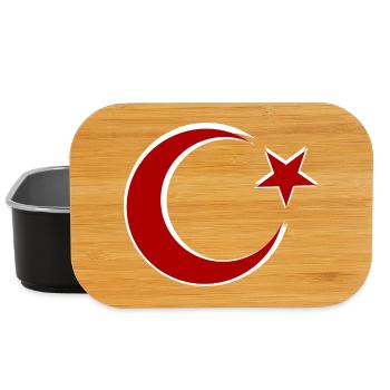 Red Moon Star Motif Turkey - Lunch Box - black - Front