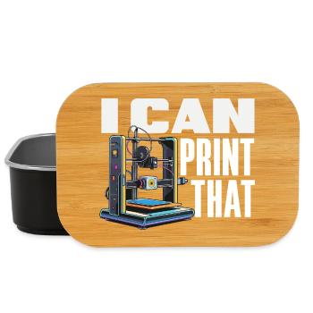 Ich Kann Das Drucken 3D Drucker Maker Lustig - Lunch Box - Schwarz - Vorne