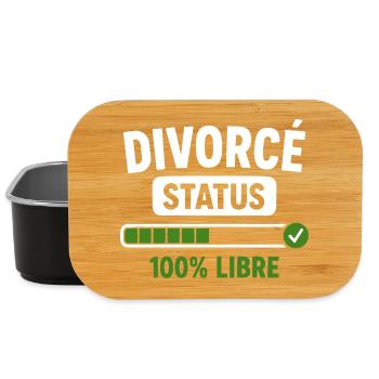 Divorcé Status Liberté Retrouvée - Boîte à goûter - noir - Devant