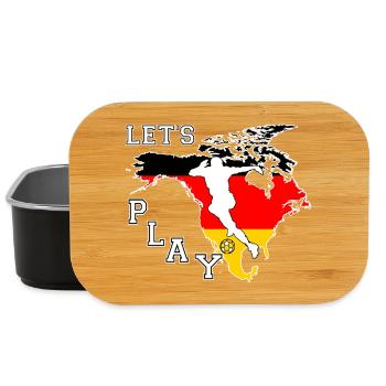 North America Flag Soccer – Let's Play - Lunch Box - black - Front