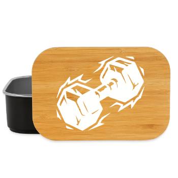 Dumbbell icon - Lunch Box - black - Front