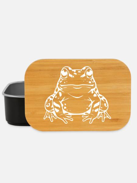 Weißer Frosch Geschenk - Lunch Box - Schwarz
