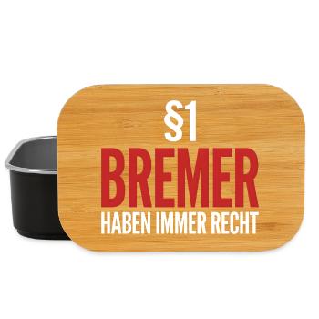 Bremer Spruch §1 Haben Immer Recht - Lunch Box - Schwarz - Vorne