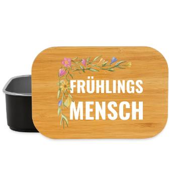 Frühlingsmensch – Blumen Statement - Lunch Box - Schwarz - Vorne