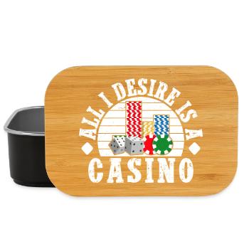 Joueur de casino : tout ce que je désire, c’est un jeu d’argent - Boîte à goûter - noir - Devant