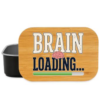 Student Humor – Brain Loading - Lunch Box - black - Front
