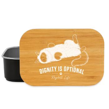 Ragdoll Cat – Dignity is optional - Lunch Box - black - Front