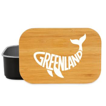  Greenland Wal Motiv Mit Walschwanz Für - Lunch Box - Schwarz - Vorne