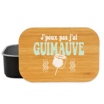 J'peux pas j'ai Guimauve Vert pastel - Boîte à goûter - noir - Devant