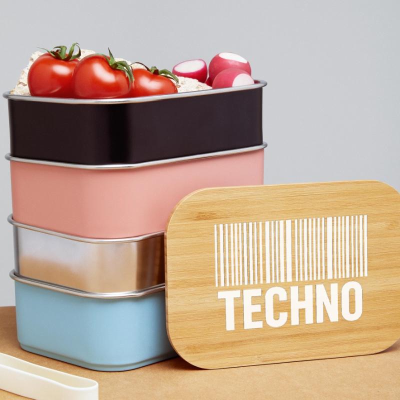 Modèle de code-barres techno Boîte à goûter