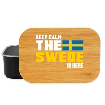 Keep Calm The Swede is Here/ Schweden Geschenk - Lunch Box - Schwarz - Vorne