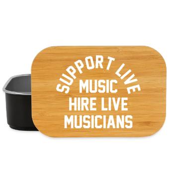 Unterstützung Live-Musik Musiker T-Shirt - Lunch Box - Schwarz - Vorne