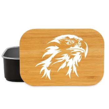 Aigle Illustration Tête Portrait Art Nature Animaux - Boîte à goûter - noir - Devant