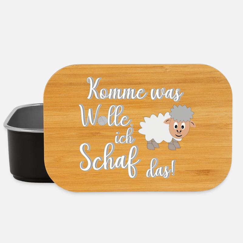 Ich schaffe das, ich Schaf das lustiges Motiv - Lunch Box - Schwarz