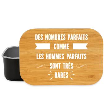 Humour homme parfait - Boîte à goûter - noir - Devant