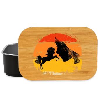 Riding for horse whisperers, riding for beginners - Lunch Box - black - Front