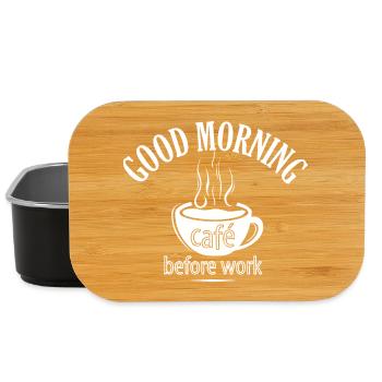café coffee coffee work symbol friends idea logo - Lunch Box - black - Front