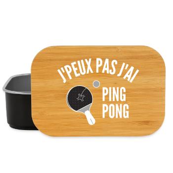 ping-pong, ping-pong sport, pongiste - Boîte à goûter - noir - Devant